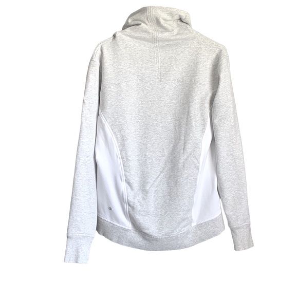 LULULEMON Heathered Gray/White On The Double Pullover size 8 - Picture 8 of 13